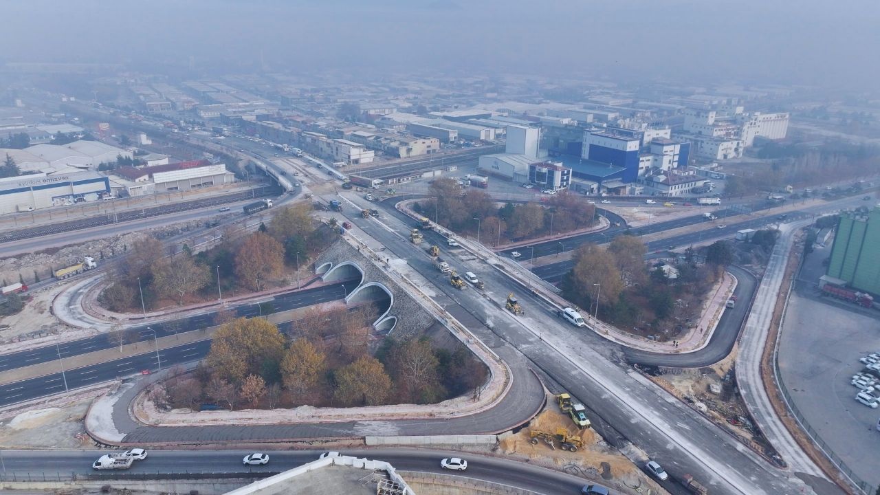 Marangozlar köprülü kavşağı inşaatında %75 seviyesi aşıldı